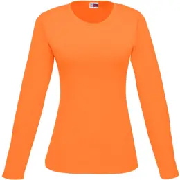 Ladies Long Sleeve Portland T-Shirt Orange